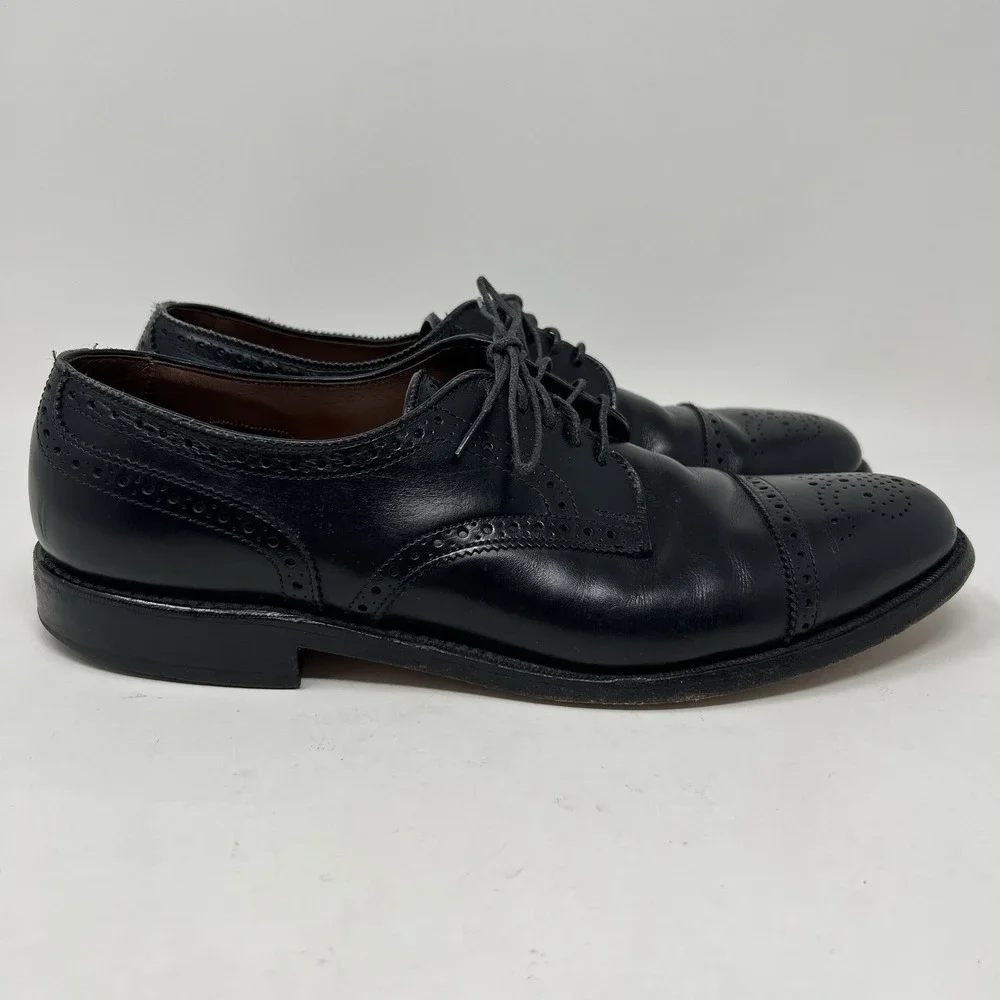 Allen Edmonds Men's Size 9.5 AAA Sanford Dress Shoes Cap Toe Derby Oxford‎ Black